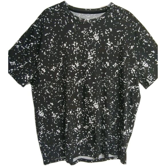 A|X Armani Exchange T-Shirt X-Large Logo Crew Tee All Over Print Black XL NEW - Picture 3 of 8